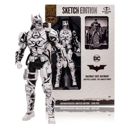 Hazmat Suit Batman (DC Multiverse) Sketch Edition Gold Label 7" Figure MTS Exclusive