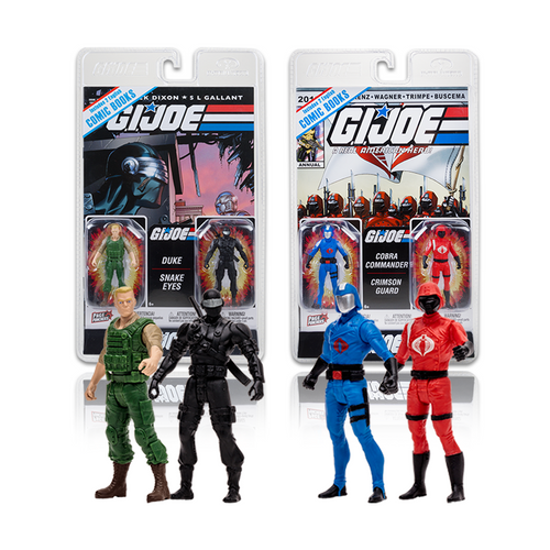 Cobra Commander/Crimson Guard/Duke and Snake Eyes w/Comic (Page Punchers: G.I. Joe) Bundle (2) 3" 2-Pack