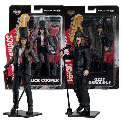 Alice Cooper/Ozzy Osbourne Bundle (2) (Music Maniacs: Metal) 6" Figures (PRE-ORDER ships May)