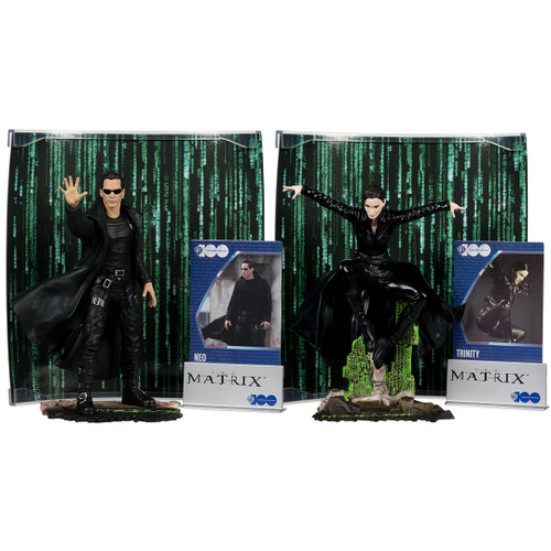 Neo/Trinity (Movie Maniacs: The Matrix) Bundle (2) 6" Posed Figures