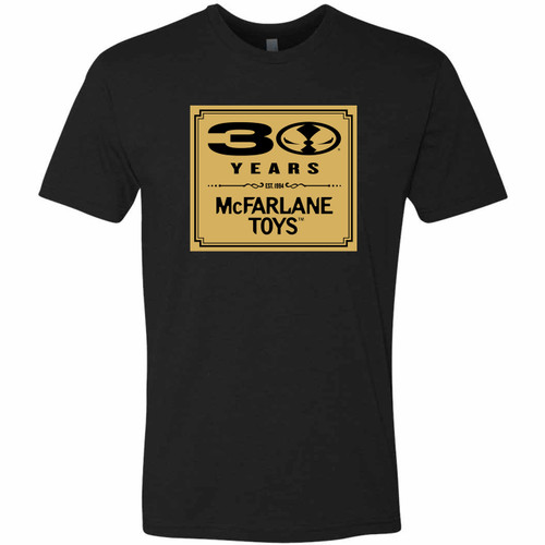 McFarlane Toys 30th Anniversary Gold and Black Exclusive T-Shirts