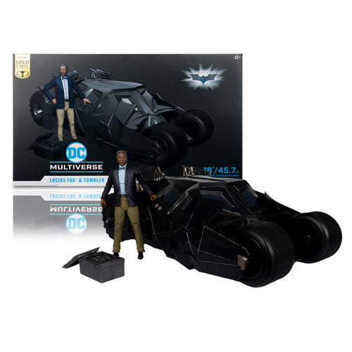 Lucius Fox & Tumbler (The Dark Knight) Gold Label Vehicle MTS Exclusive (PRE-ORDER ships October)