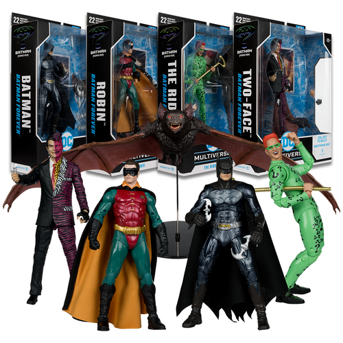 Batman Forever Bundle Set (4) w/Nightmare Bat 7" Build-A-Figure