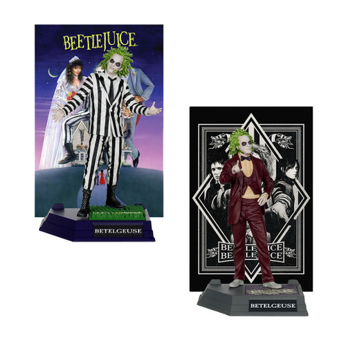 Beetlejuice (Movie Maniacs: Beetlejuice) Bundle (2) 6" Posed Figures (PRE-ORDER ships December)