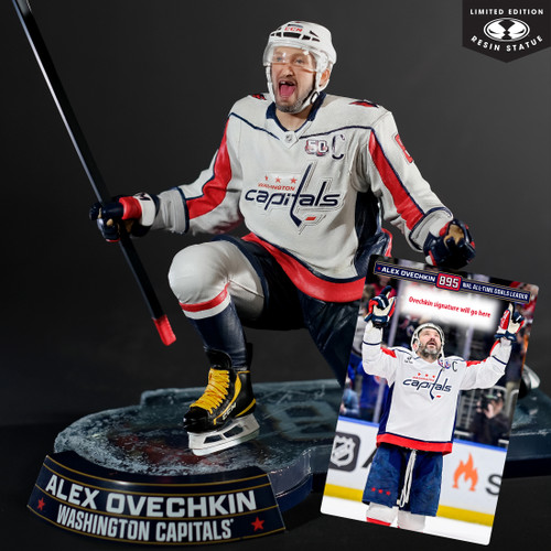 Alex Ovechkin (Washington Capitals) All-Time Goals Leader AUTOGRAPHED NHL 1:6 Scale Resin Statue (PRE-ORDER ships November)