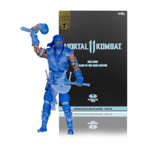 Sub-Zero (Mortal Kombat) Glow In The Dark Edition Gold Label 7" Figure