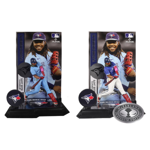 Vladimir Guerrero Jr. (Toronto Blue Jays) MLB Bundle (2) Regular and Platinum CHASE 7" Figures McFarlane's SportsPicks