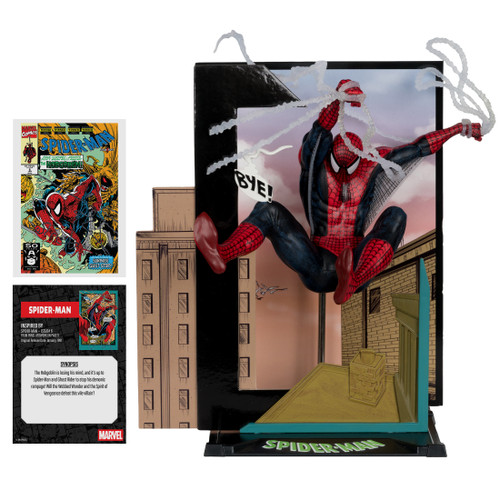 MARVEL - FIGURINE DE SPIDER-MAN AVEC SCÈNE (THE AMAZING SPIDER-MAN #38) 1/10 - GOLD LABEL