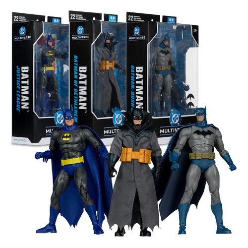 Batman (Batman: Hush 2)/Batman (Batman of Bethlehem)/Batman (90's Justice League) Bundle (3) 7" Figures (PRE-ORDER ships March)