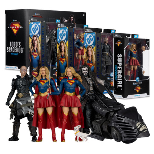 Supergirl Movie Bundle (5) 7" Figures w/Lobo's Spacehog Vehicle (PRE-ORDER ships June)