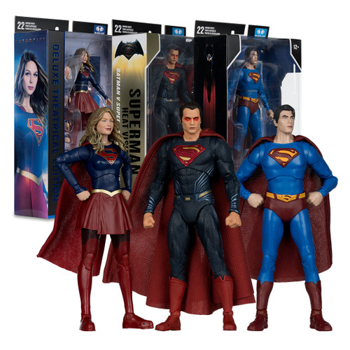 Supergirl (TV Show)/Superman (Superman Returns)/Superman: Heat Vision (Batman V Superman: Dawn of Justice) Bundle (3) 7" Figures (PRE-ORDER ships June)