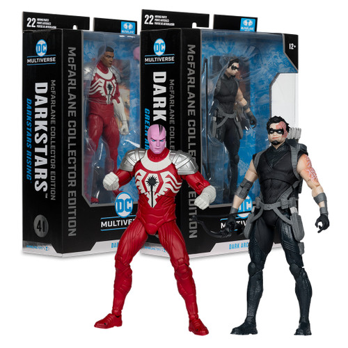 Darkstars (Darkstars Rising)/Dark Archer (Green Arrow) McFarlane Collectors Edition Platinum Edition Bundle (2) 7" Figures