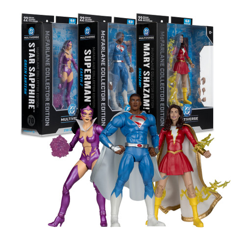 Star Sapphire/Superman/Mary Shazam McFarlane Collector Edition Bundle (3) 7" Figures (PRE-ORDER ships November)