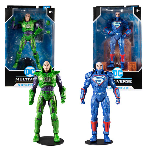 Lex Luthor w/Green Power Suit & Blue Power Suit 7" Figures Combo (2)