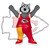 K.C. Wolf (Kansas City Chiefs) 8" Vinyl Mascot Figure