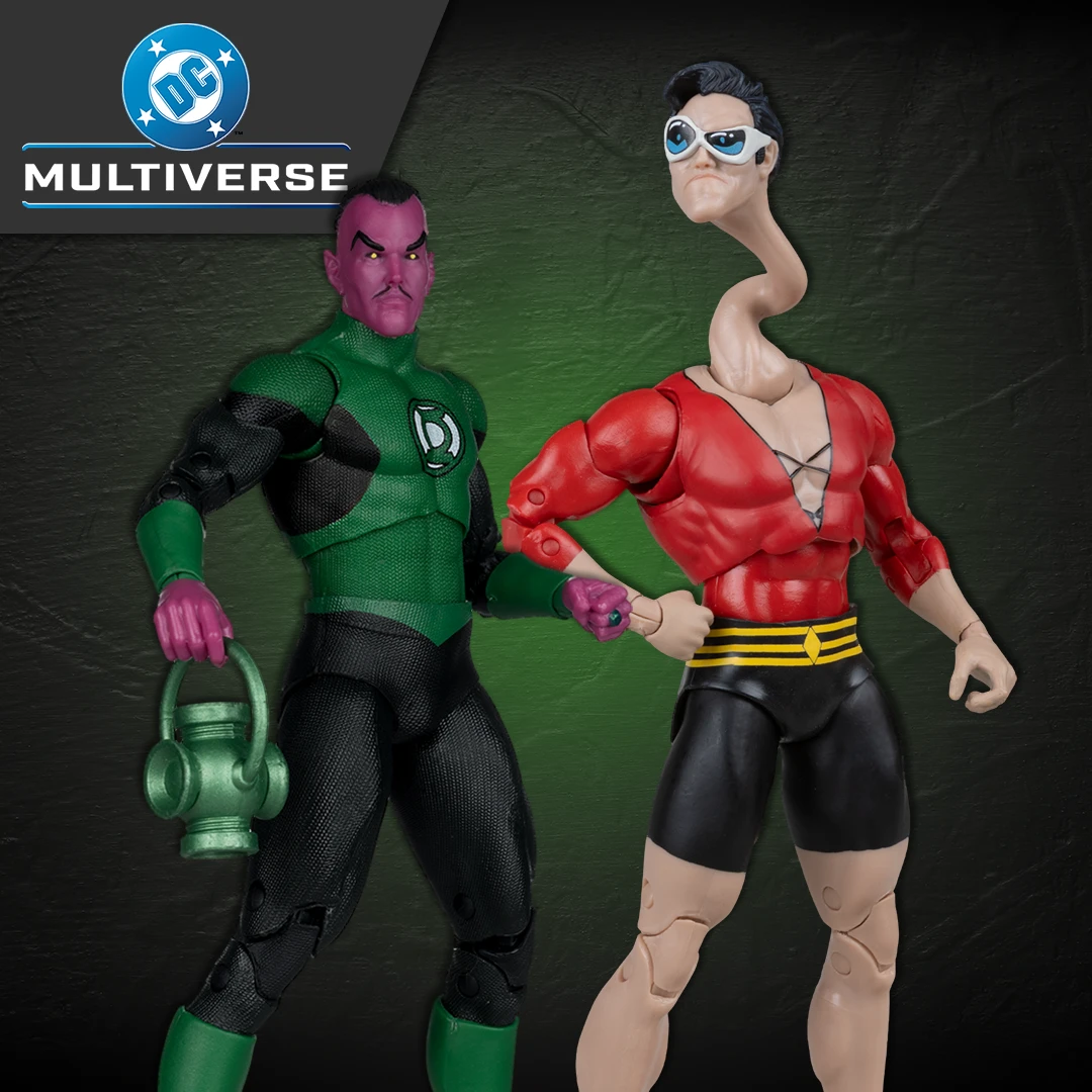 DC Multiverse Sinestro (Green Lantern Corps) & Plastic Man (The Terrifics) 7" Scale Action Figures.