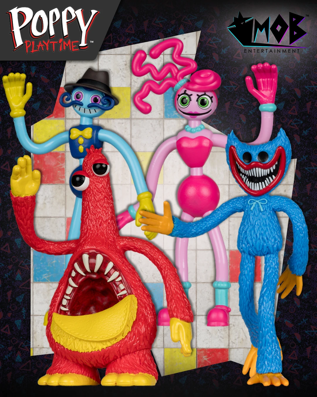 (Title) Pre-Order Spotlight! (Sub-Title) NEW Poppy Playtime!  (Description) Your Favorite Characters from the Hit Game in 4.5" Scale Bendable Figures & Bundle. (Button) Pre-Order!