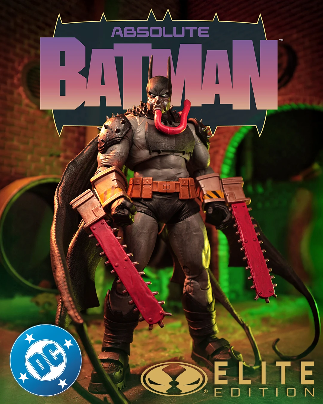 (Title) Pre-Order Spotlight! (Sub-Title) NEW McFarlane Elite Edition!  (Description) Absolute Batman 7" Scale Deluxe Action Figure. (Button) Pre-Order!