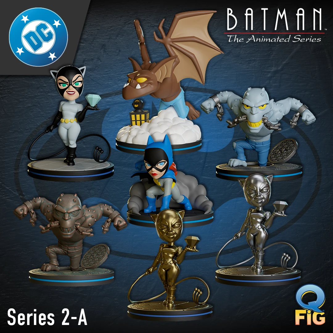 NEW DC (Q-Fig) Batman The Animated Series 2-A! 3.5" Scale Posed Figures and CDU. Pre-Order!