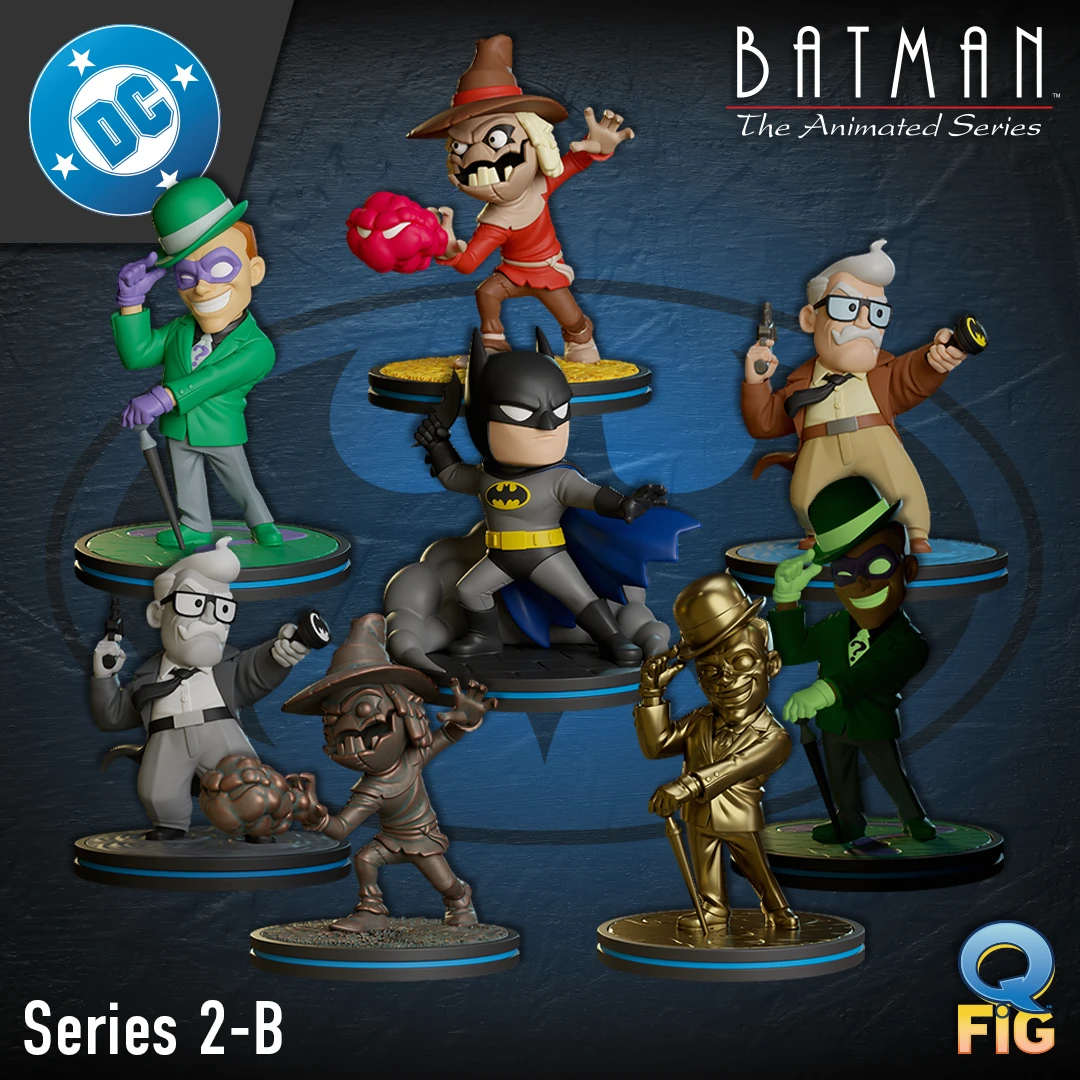 NEW DC (Q-Fig) Batman The Animated Series 2-B! 3.5" Scale Posed Figures and CDU. Pre-Order!