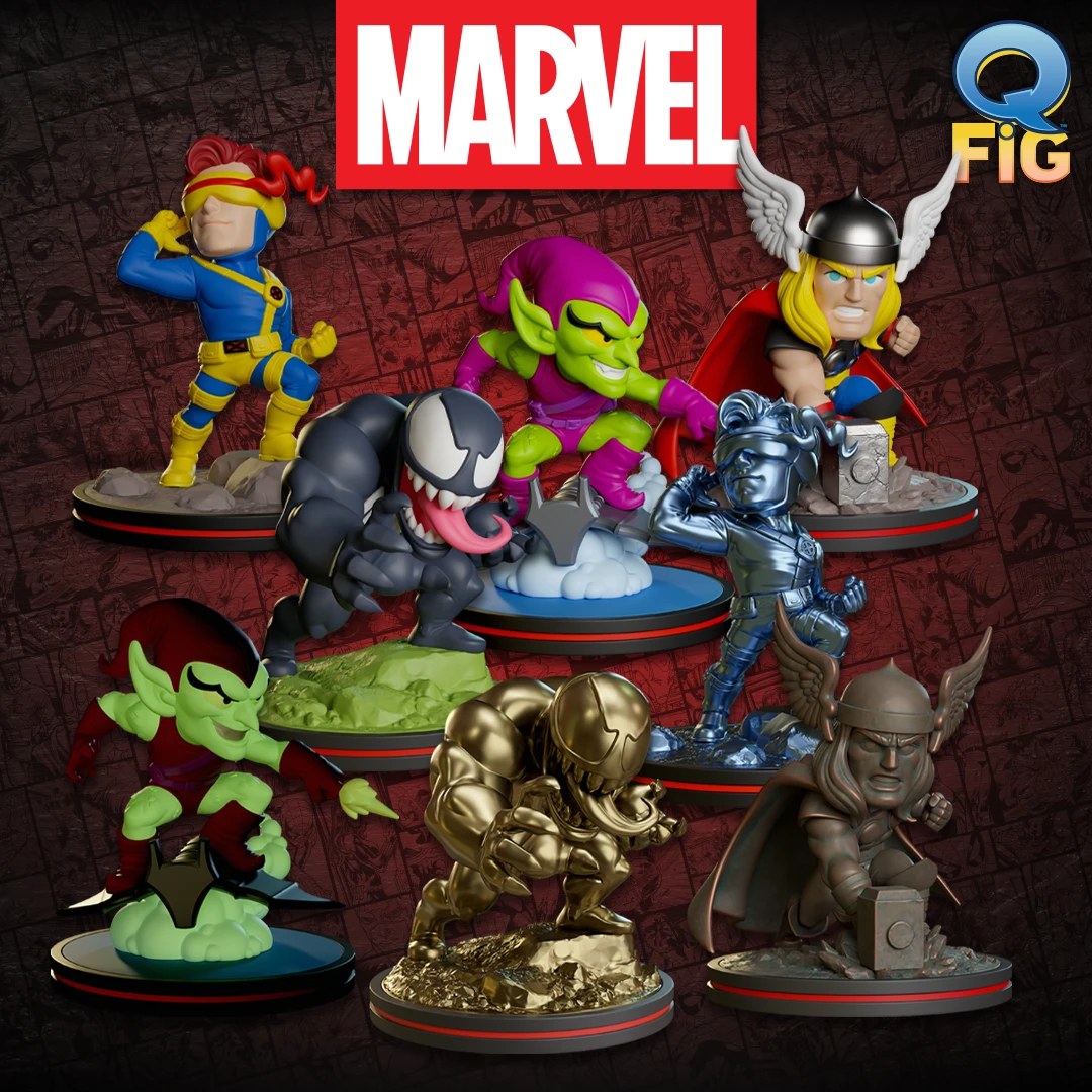 NEW DC (Q-Fig) Marvel Series 2! 3.5" Scale Posed Figures and CDU. Pre-Order!