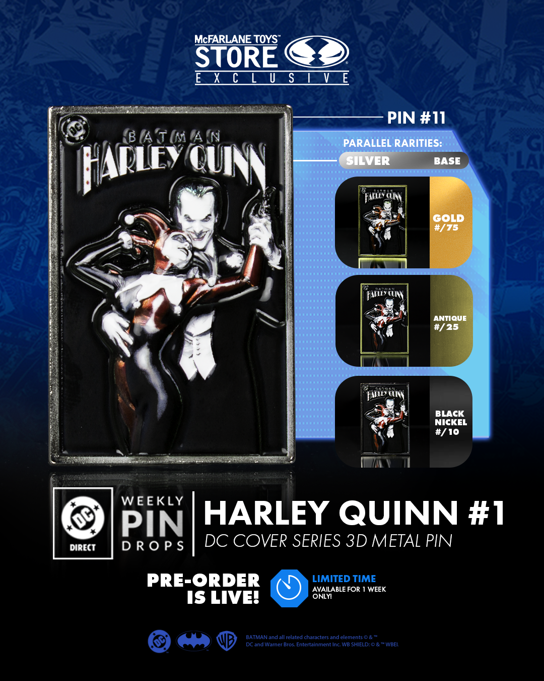 Batman: Harley Quinn #1 - DC Cover Series 3D Metal Pin