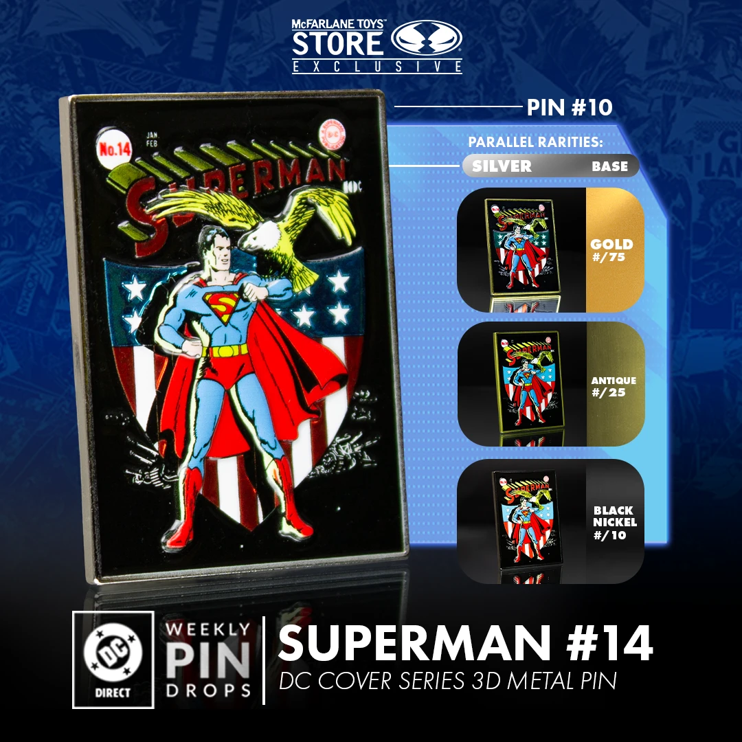 DC Direct Weekly Pin Drops (Pin #10) SSuperman #14 DC Cover Series 3D Metal Collectible Pin! (For 1 Week Only!) (Button) Pre-Order!