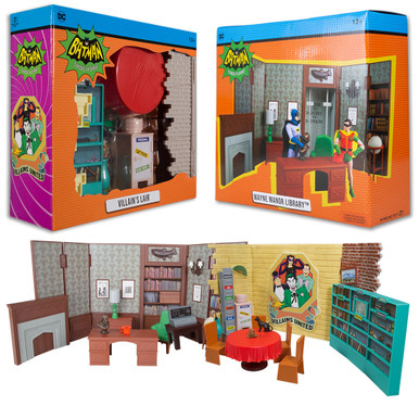 Landsdækkende and ammunition Wayne Manor Library/Villians Lair (DC Retro: Batman 66) Bundle Playsets (2)  - McFarlane Toys Store