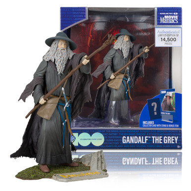 Gandalf the Grey from The Lord of Rings (WB 100: Movie Maniacs) Posed Figure - McFarlane Toys Store