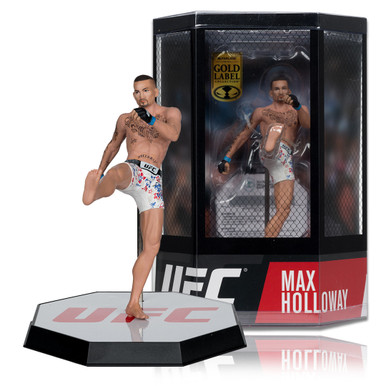 McFarlane UFC Max Holloway - Figurine Gold Label SportsPicks 17,8 Cm - Licenciée Officielle UFC, Carte Digitale Incluse