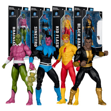 Sinestro (Classic Uniform)/Black Adam (Modern Age)/Brainiac/Kid