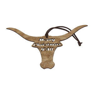 Merry Christmas Y'all Longhorn Ornament Merry Christmas Y'all Longhorn Ornament