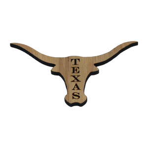Wooden Longhorn Magnet Wooden Longhorn Magnet