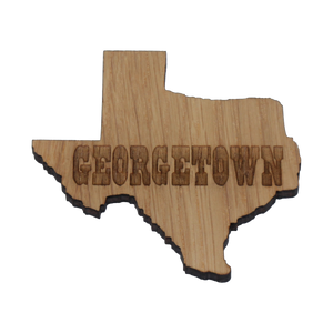 Wooden Texas Magnet