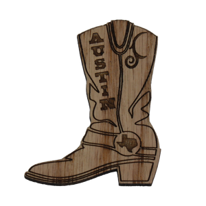 Wooden Boot Magnet Wooden Boot Magnet