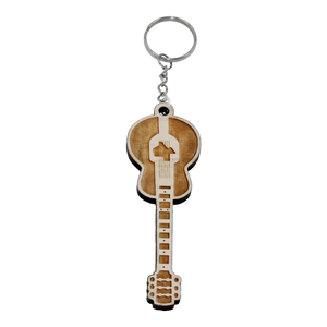 Wooden Keychain Lazer Beam