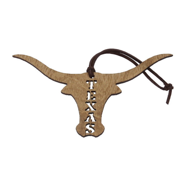 Texas Longhorn Wooden Ornament