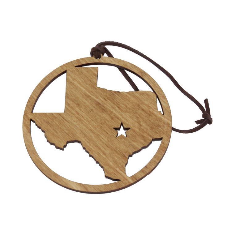 Wooden Texas Ornament