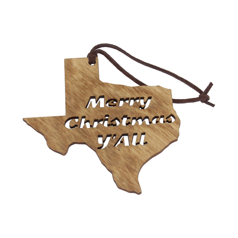 Wooden Texas Ornament