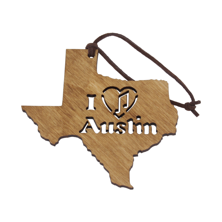 Wooden Texas Ornament