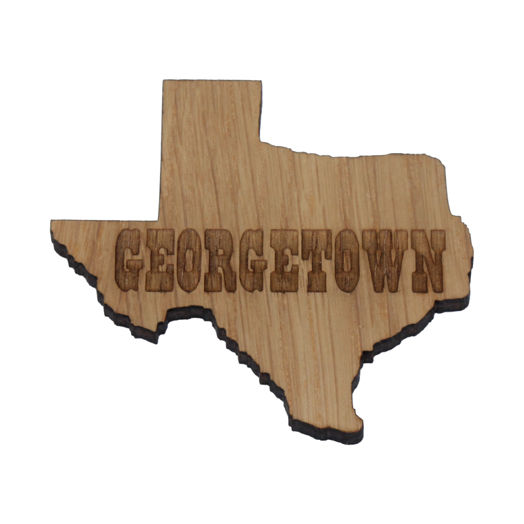 Wooden Texas Magnet