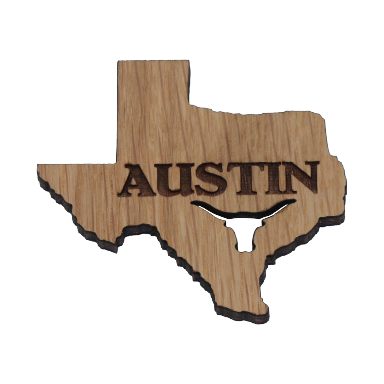 Wooden Texas Magnet