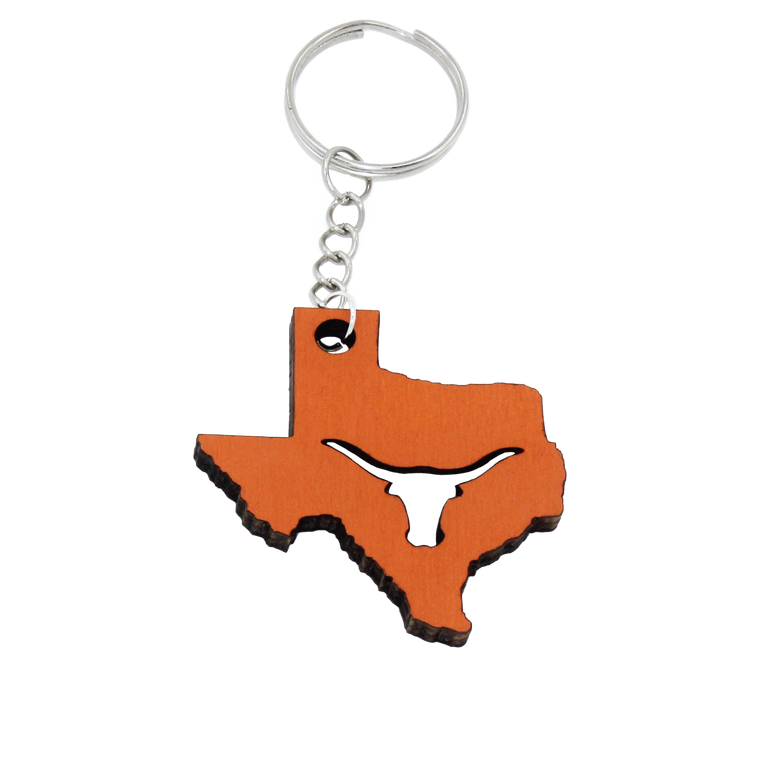 Longhorn Texas Keychain Lazer Beam