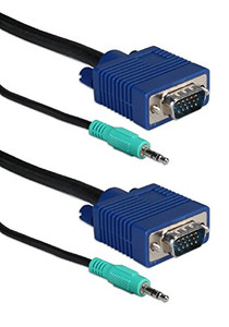5m vga with stereo cable in black 5m vga with stereo cable in black