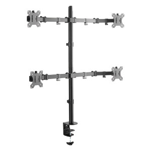 Quad Monitor Desk Mount with Clamp Side Quad Monitor Desk Mount with Clamp Side