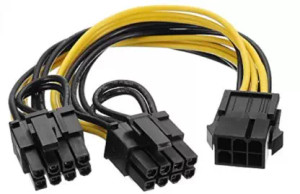 PCIe 6pin to 2 x PCIe 8pin(6+2)power cable PCIe 6pin to 2 x PCIe 8pin(6+2)power cable