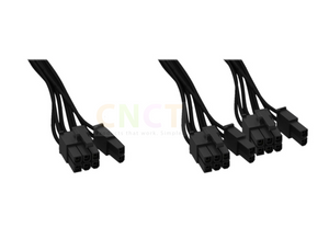 PCIe 6+2 pin to 2 x PCIe 8 pin (6+2) Power Cable 50cm black PCIe 6+2 pin to 2 x PCIe 8 pin (6+2) Power Cable 50cm black