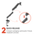 Single Monitor Desk Mount - Gas Spring Clamp - quick release