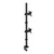 Dual Monitor Vertical Desk Mount - Clamp - Side view