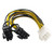 PCIe 6pin to 2 x PCIe 8pin(6+2)power adapter cable